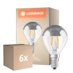Flerpack 6x Osram Classic LED E14 Boll Filament Klar 4W 350lm - 827 Extra Varm Vit | Ersättare 31W