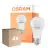 Flerpack 4x Osram LED Star Classic E27 Päron Matt 10W 1055lm - 827 Extra Varm Vit | Ljussensor - Ersättare 75W