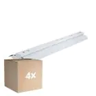 Flerpack 4x Noxion Allmänbruksarmatur Click Reflektor V2 LED T8 | Passande för 2x 120cm LED Rör