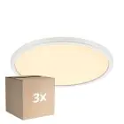 Flerpack 3x Nordlux LED Plafond Oja 29 18W 827 1700lm Vit IP20 | 3-stegs Dimbar - Extra Varm Vit