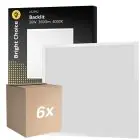 Flerpack 6x Bright Choice LED Panel V2 Backlit 36W 3600lm - 840 Kallvit | 60x60cm - UGR 