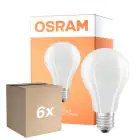 Flerpack 6x Osram LED Lamps E27 Päron Filament Matt 11.6W 2452lm - 827 Extra Varm Vit | Ersättare 150W